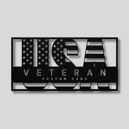 Custom USA Veteran Wall Sign