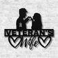 USA Veterans Wife Metal Wall Sign