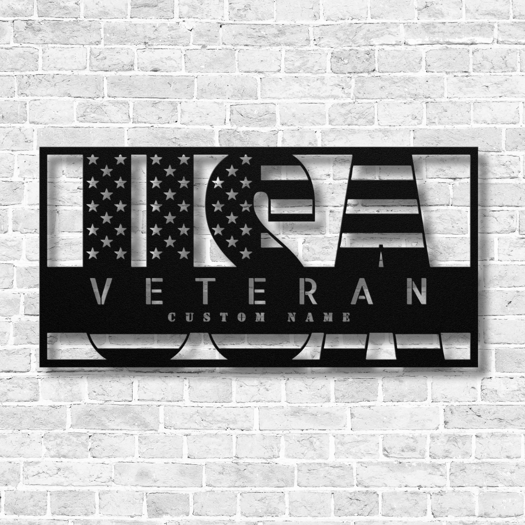 Custom USA Veteran Wall Sign