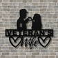 USA Veterans Wife Metal Wall Sign