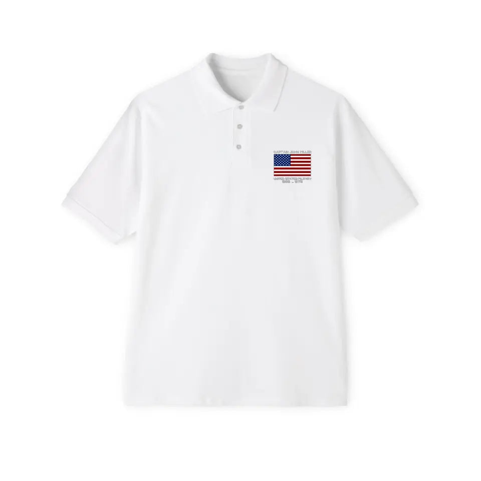 Mens Personalized Veteran Polo Shirt