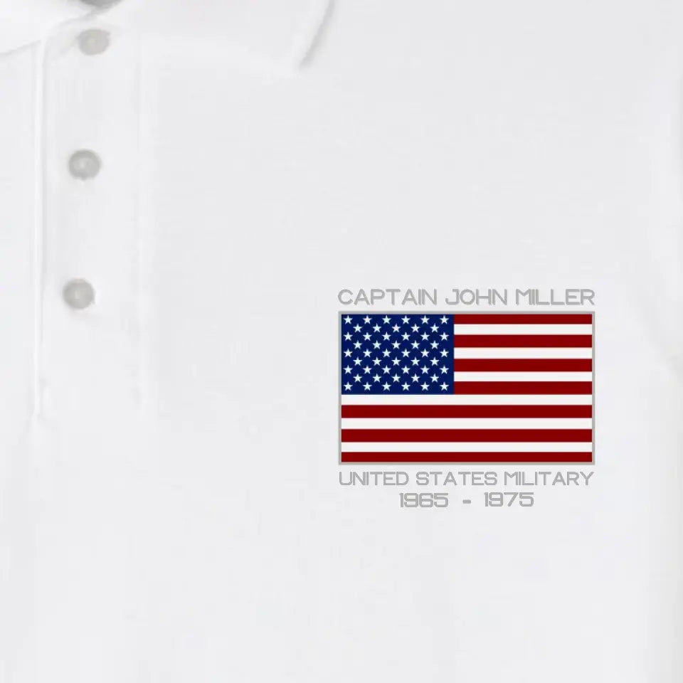 Mens Personalized Veteran Polo Shirt