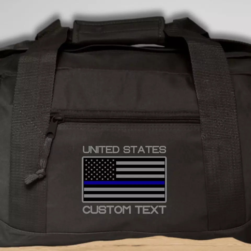 Police Thin Blue Line Flag Duffel Bag