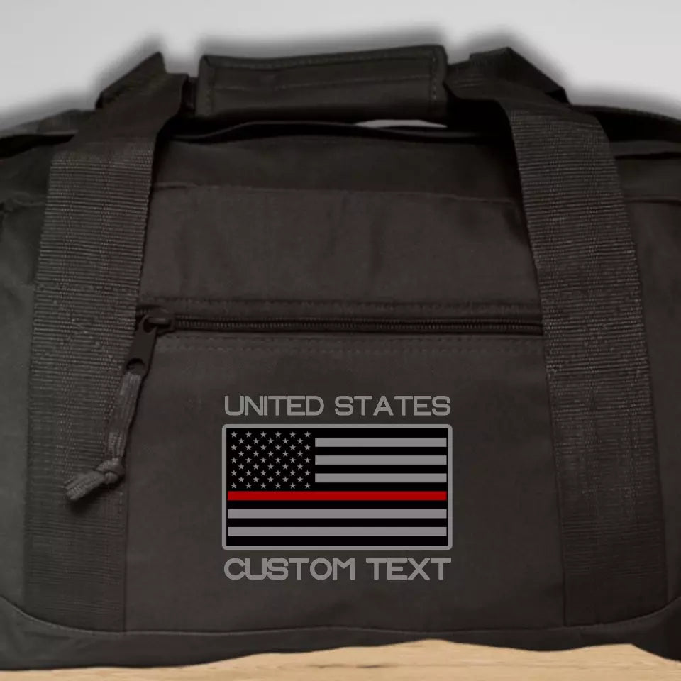 Firefighter Thin Red Line Flag Duffel Bag