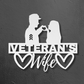 USA Veterans Wife Metal Wall Sign