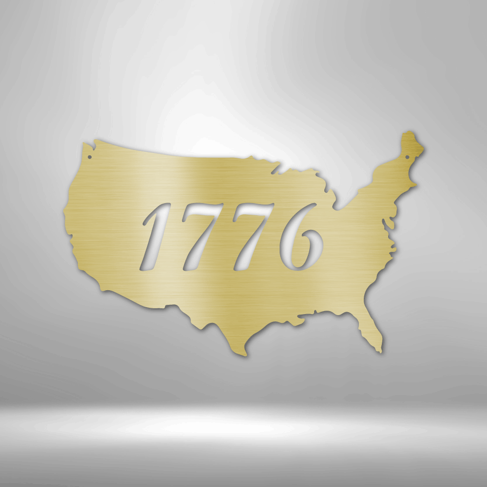 1776 U.S.A. Steel Sign (5 Colors)