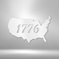 1776 U.S.A. Steel Sign (5 Colors)