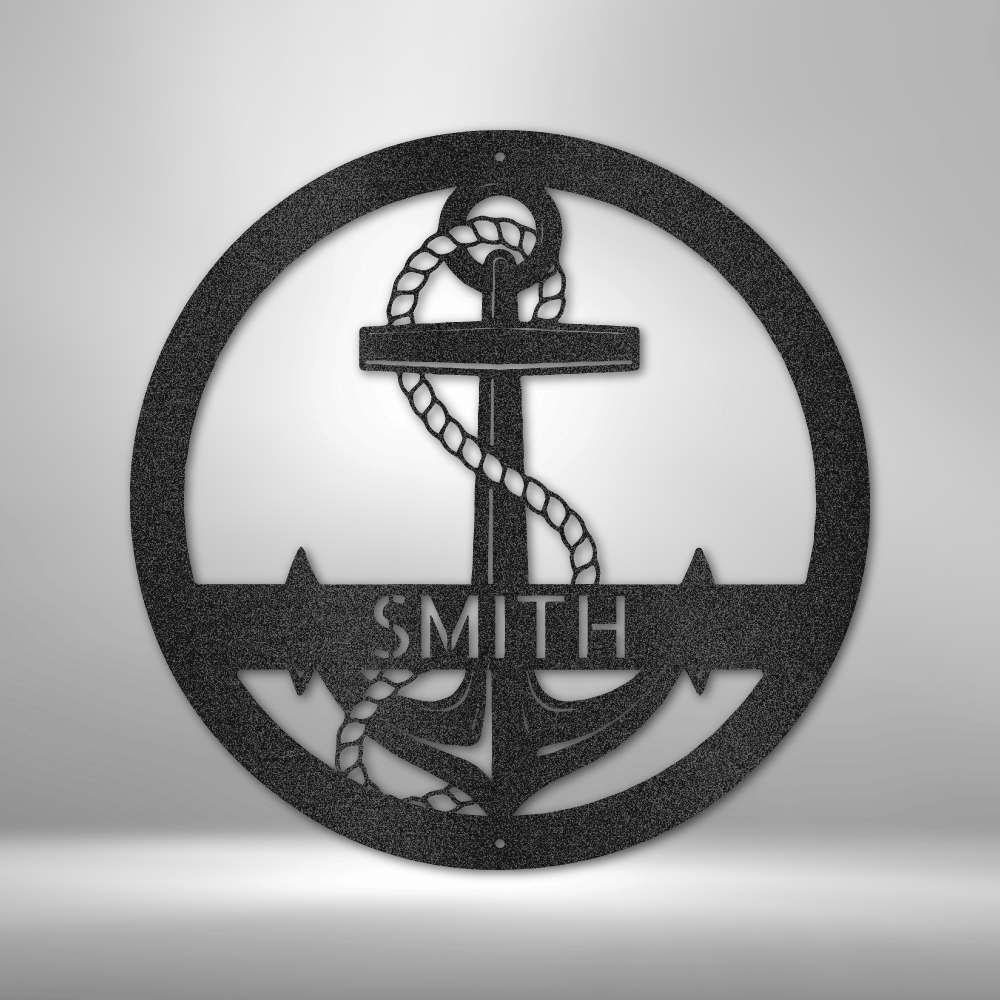 Personalized Enclosed Steel Anchor Sign