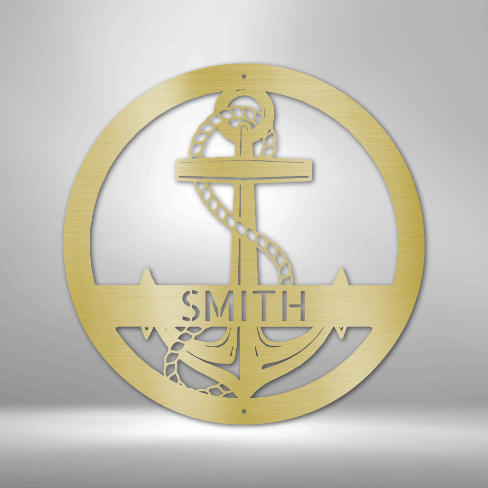 Personalized Enclosed Steel Anchor Sign