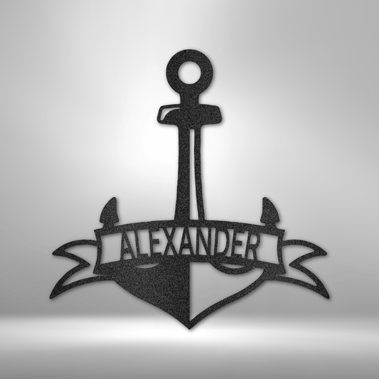 Personalized Steel Anchor Banner Sign