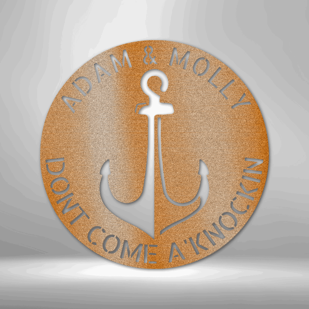 Personalized Steel Anchor Plaque Sign