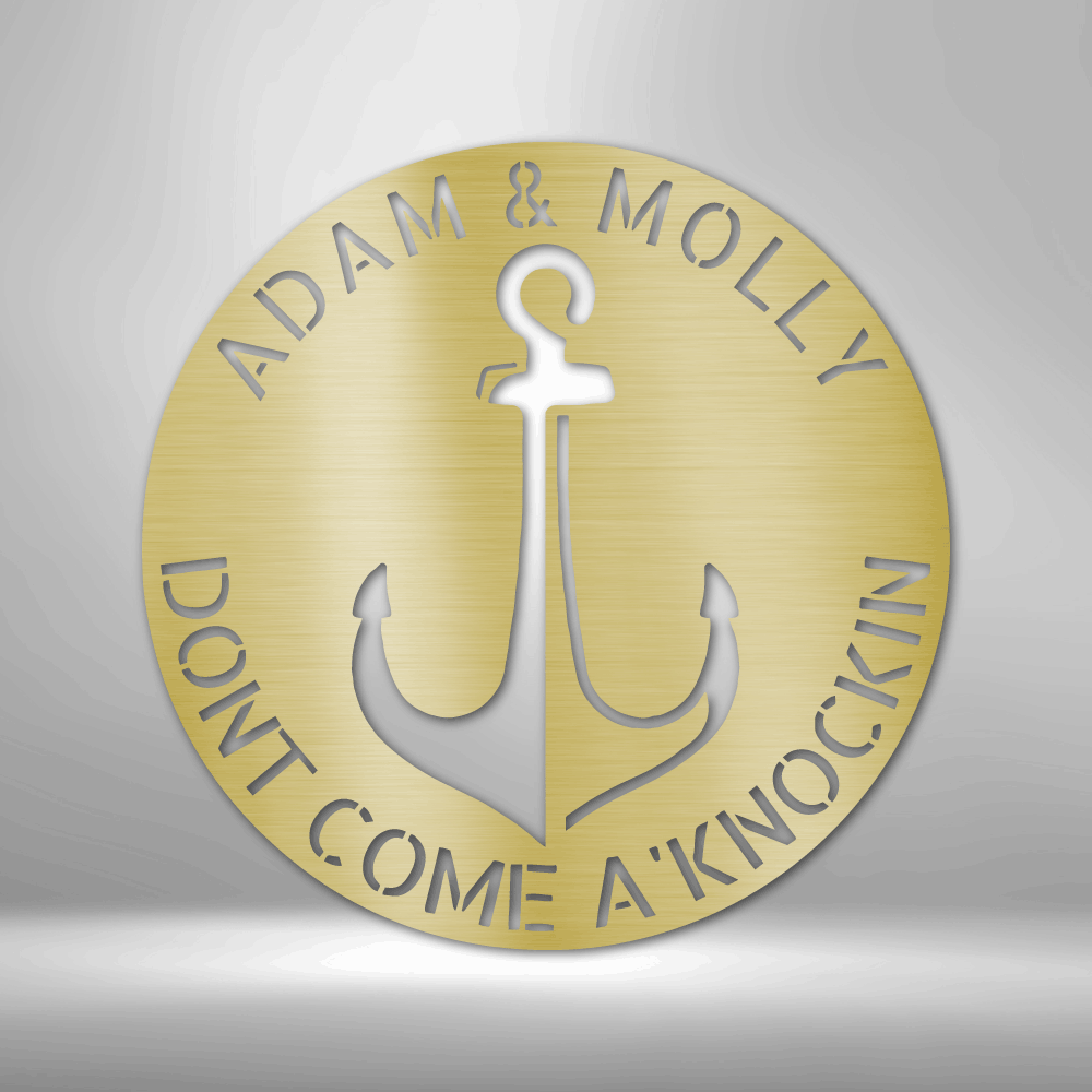 Personalized Steel Anchor Plaque Sign