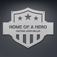 Personalized "Home Of A Hero" Metal Wall Sign