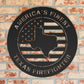 America's Finest Texas Firefighter Metal Wall Sign